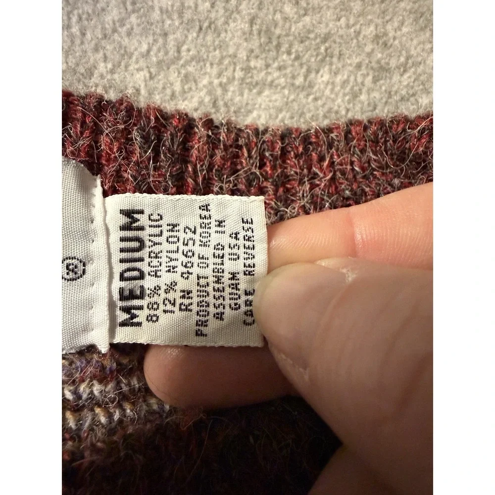 Vintage McGregor USA Geometric Southhwest Sweater Men's M Maroon Grandpacore